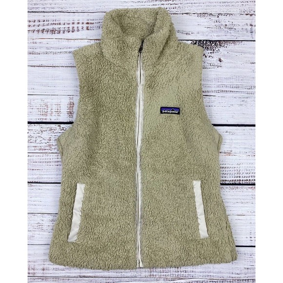 Patagonia Jackets & Blazers - Women's Patagonia Los Gatos Deep Pile‎ Beige Fleece Vest Sherpa Teddy Size Small